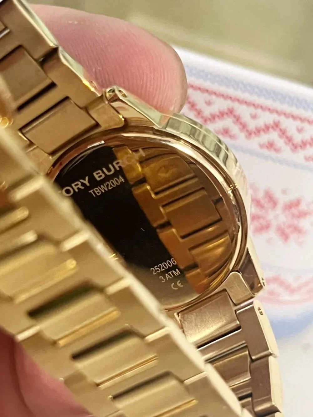 Tory Burch TBW2004 Gigi Ladies Gold Steel Watch 28mm Ivory Dial 3ATM Quartz